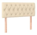 vidaXL Bett Kopfteil Creme Stoff Bild 2