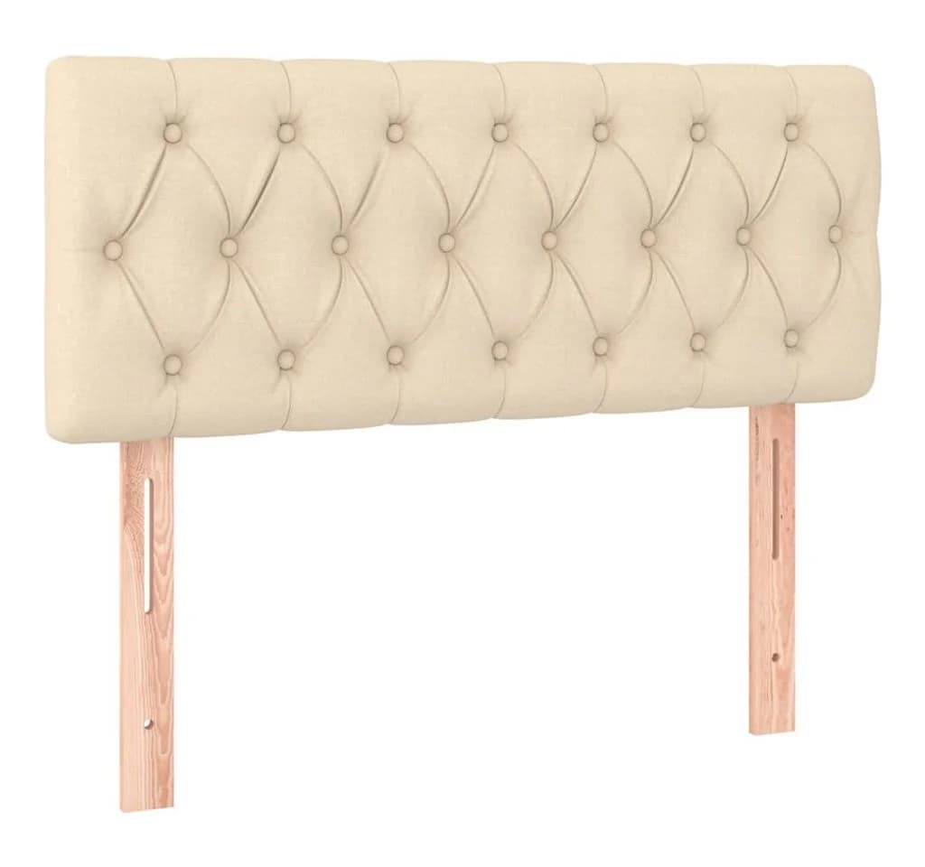 vidaXL Bett Kopfteil Creme Stoff - Bild 2