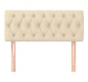 vidaXL Bett Kopfteil Creme Stoff Bild 3