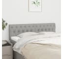 vidaXL Bett Kopfteil Hellgrau Stoff Höhenverstellbar Bild 1