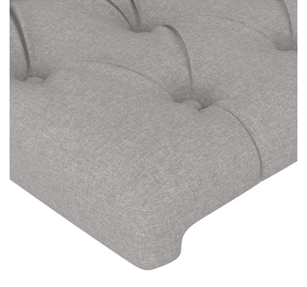 vidaXL Bett Kopfteil Hellgrau Stoff Höhenverstellbar - Bild 4