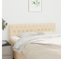vidaXL Bett Kopfteil Creme 144 cm Stoff Höhenverstellbar Bild 1