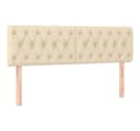 vidaXL Bett Kopfteil Creme 144 cm Stoff Höhenverstellbar Bild 2