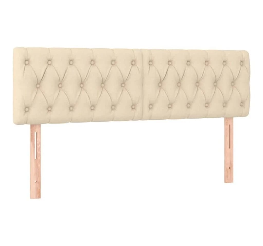 vidaXL Bett Kopfteil Creme 144 cm Stoff Höhenverstellbar - Bild 2