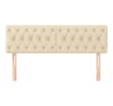 vidaXL Bett Kopfteil Creme 144 cm Stoff Höhenverstellbar Bild 3
