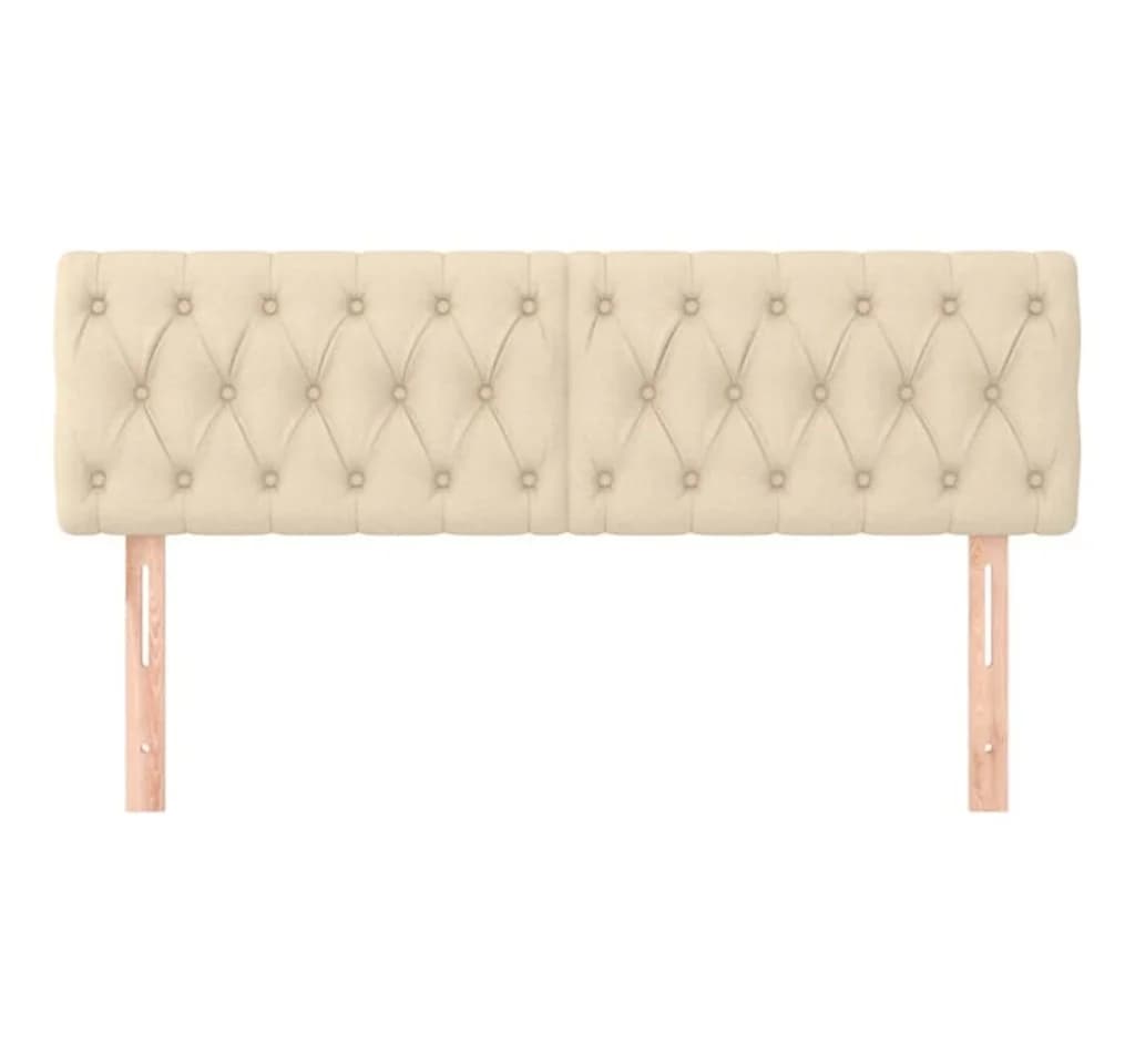 vidaXL Bett Kopfteil Creme 144 cm Stoff Höhenverstellbar - Bild 3