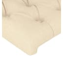 vidaXL Bett Kopfteil Creme 144 cm Stoff Höhenverstellbar Bild 4