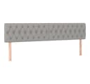 vidaXL Bett Kopfteil Hellgrau 180 cm Stoff Höhenverstellbar Bild 2