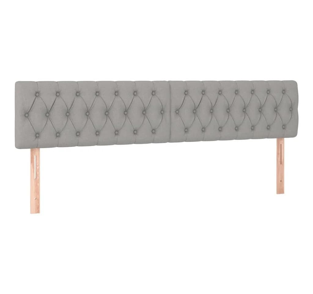 vidaXL Bett Kopfteil Hellgrau 180 cm Stoff Höhenverstellbar - Bild 2
