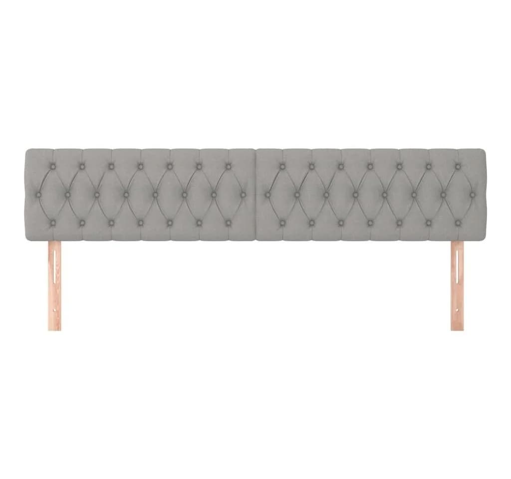 VIDAXL Bett Kopfteile 2 Stk. Hellgrau Stoff - Bild 3