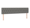 vidaXL Bett Kopfteil Dunkelgrau Stoff Höhenverstellbar Bild 2