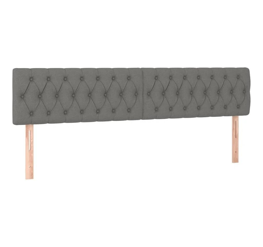 vidaXL Bett Kopfteil Dunkelgrau Stoff Höhenverstellbar - Bild 2