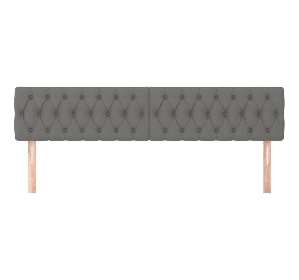 vidaXL Bett Kopfteil Dunkelgrau Stoff Höhenverstellbar - Bild 3