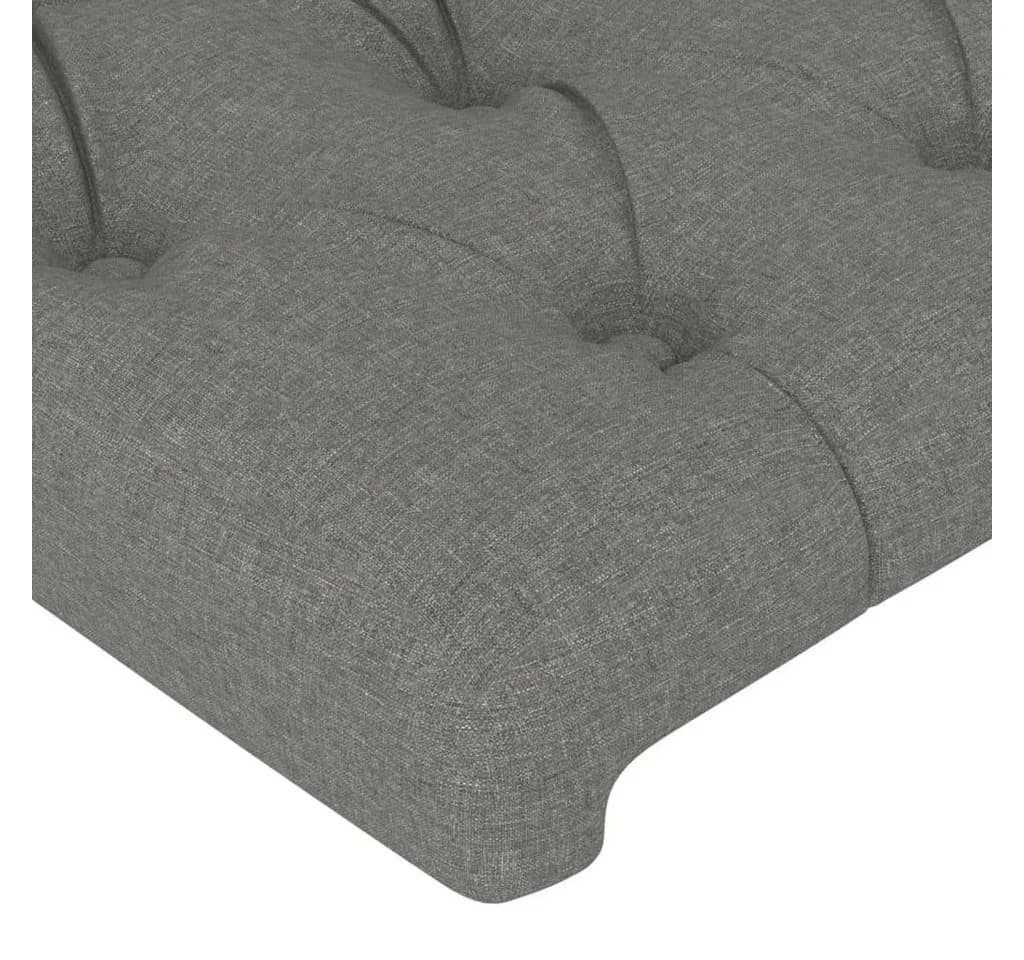 vidaXL Bett Kopfteil Dunkelgrau Stoff Höhenverstellbar - Bild 4