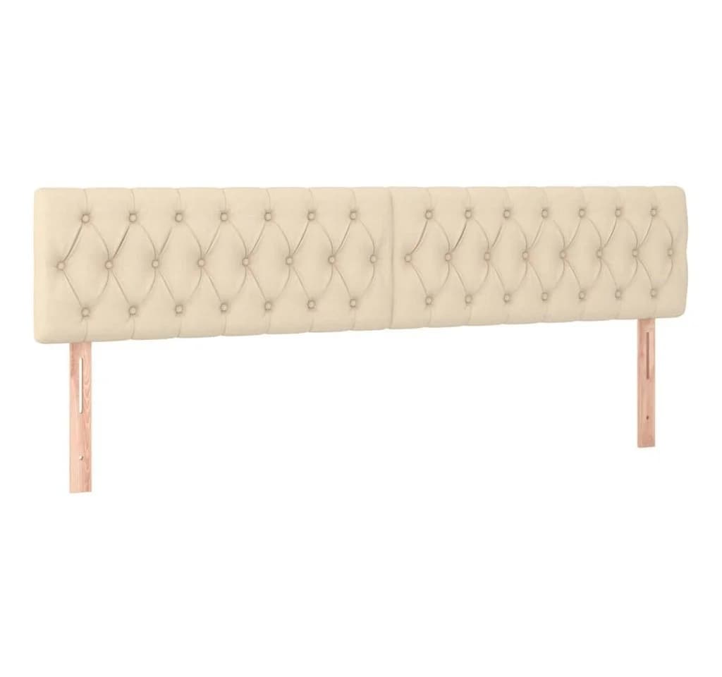 vidaXL Bett Kopfteil Creme 200 cm Stoff höhenverstellbar - Bild 2
