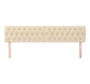 vidaXL Bett Kopfteil Creme 200 cm Stoff höhenverstellbar Bild 3