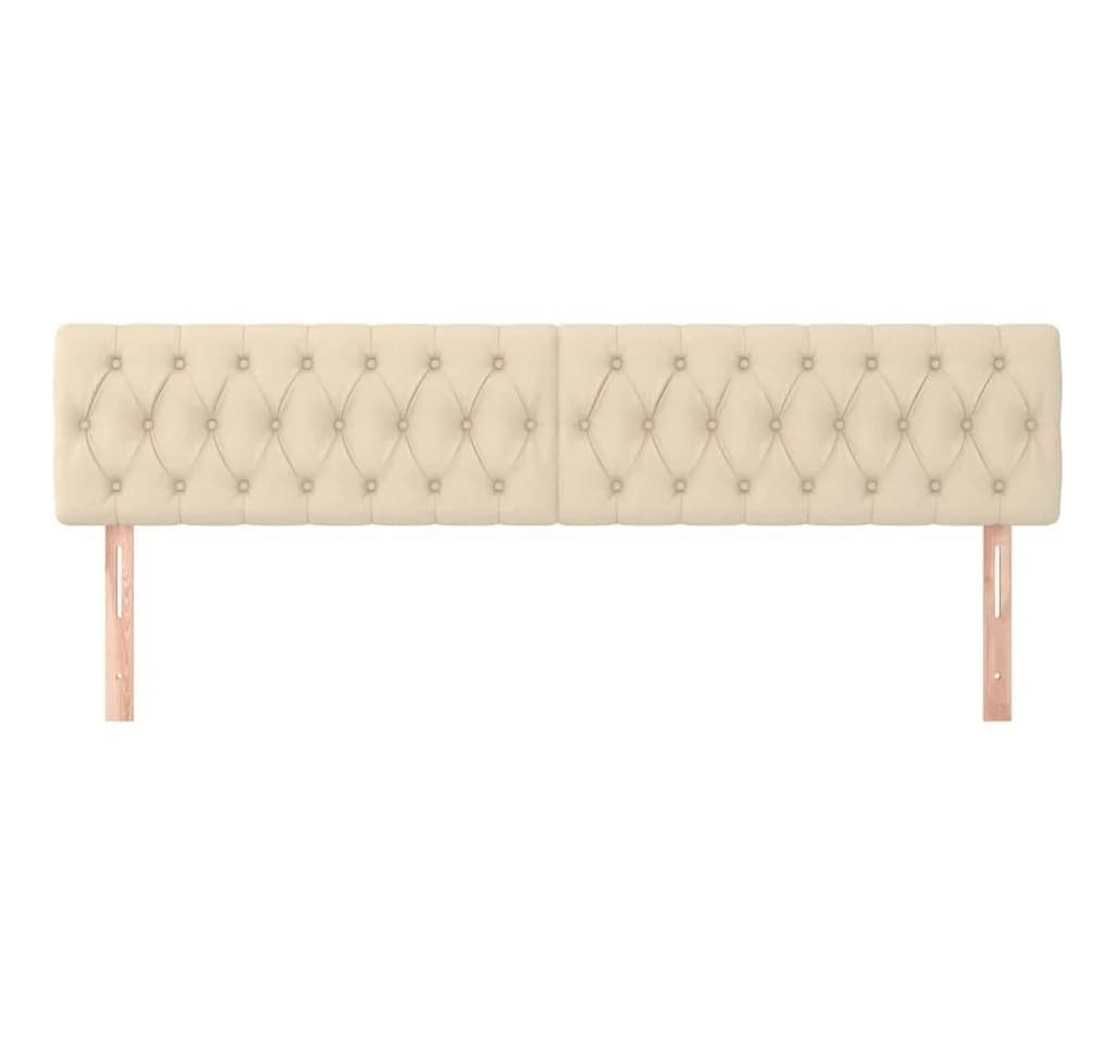 vidaXL Bett Kopfteil Creme 200 cm Stoff höhenverstellbar - Bild 3