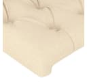 vidaXL Bett Kopfteil Creme 200 cm Stoff höhenverstellbar Bild 4
