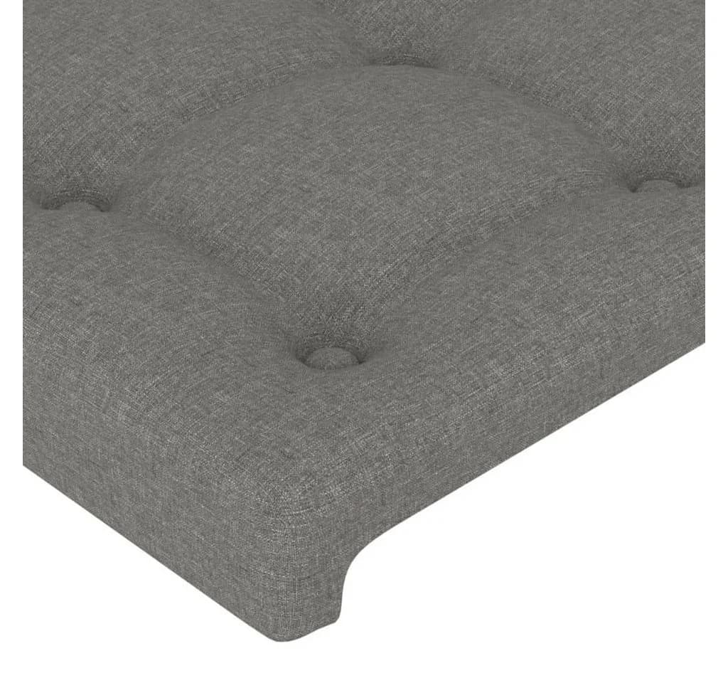vidaXL Bett Kopfteil Dunkelgrau Stoff Höhenverstellbar - Bild 4