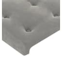 vidaXL Bett Kopfteil Hellgrau Samt Höhenverstellbar Bild 4