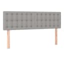VIDAXL Bett Kopfteil 2 Stk. Hellgrau Stoff Bild 2
