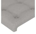 VIDAXL Bett Kopfteil 2 Stk. Hellgrau Stoff Bild 4