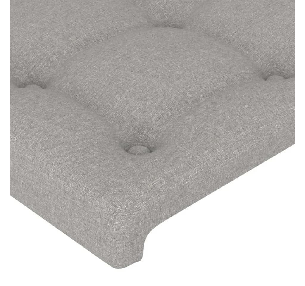 VIDAXL Bett Kopfteil 2 Stk. Hellgrau Stoff - Bild 4