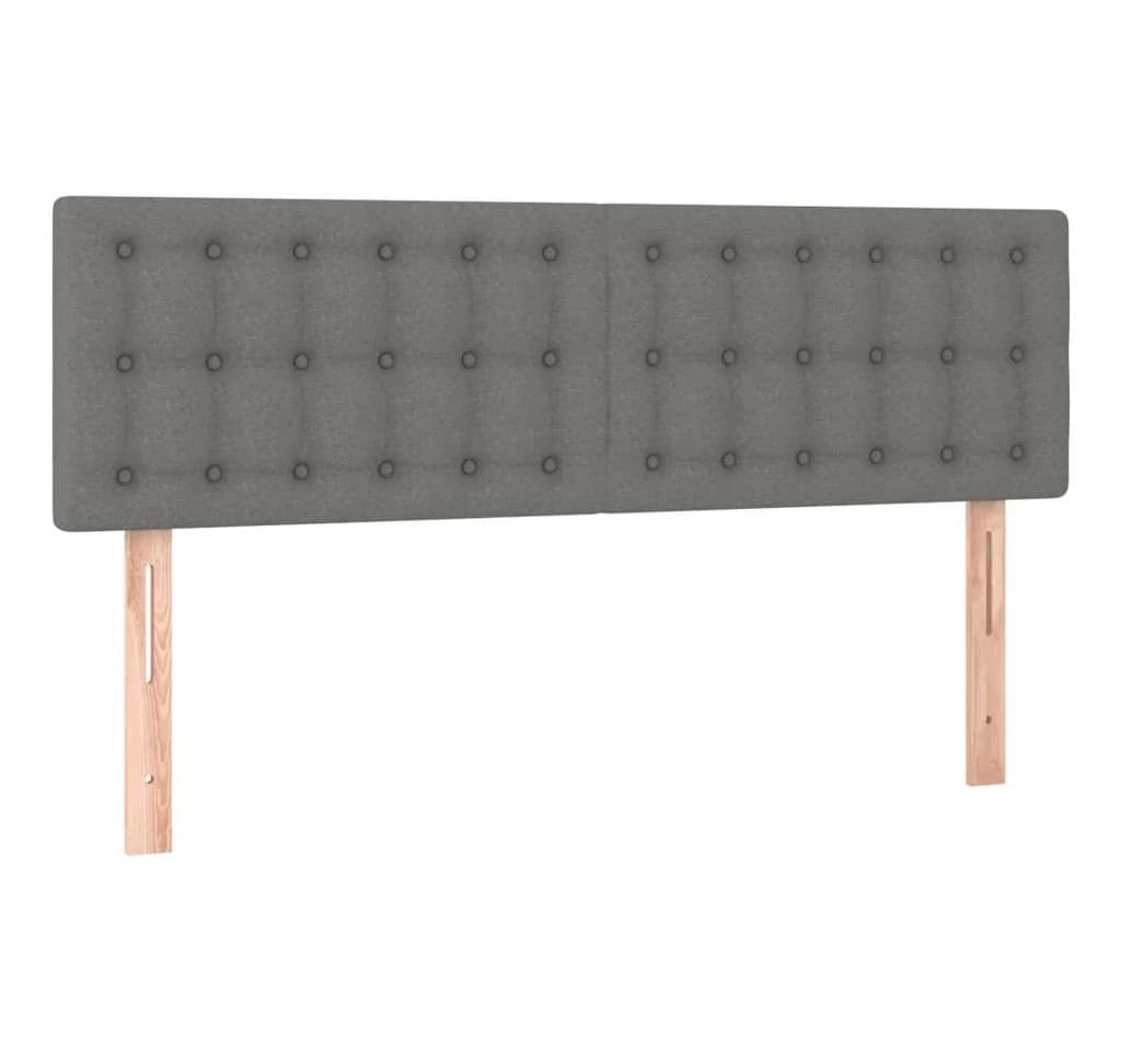 vidaXL Bett Kopfteile 2 Stk. Dunkelgrau Stoff - Bild 2