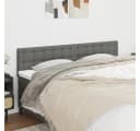 vidaXL Bett Kopfteil Dunkelgrau 160 cm Stoff Höhenverstellbar Bild 1