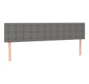vidaXL Bett Kopfteil Dunkelgrau 160 cm Stoff Höhenverstellbar Bild 2