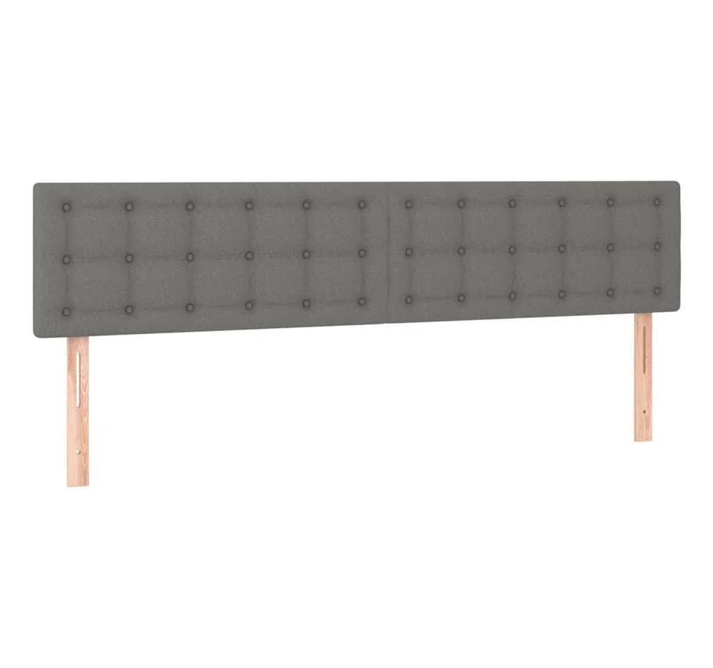 vidaXL Bett Kopfteil Dunkelgrau 160 cm Stoff Höhenverstellbar - Bild 2