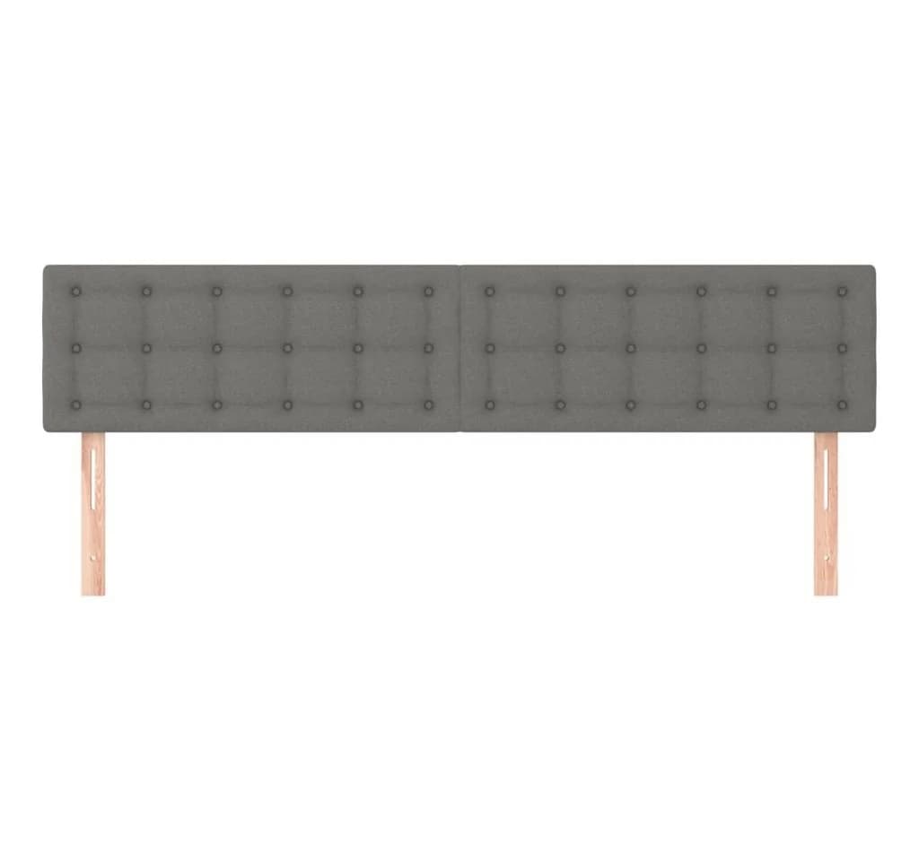 vidaXL Bett Kopfteil Dunkelgrau 160 cm Stoff Höhenverstellbar - Bild 3