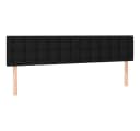vidaXL Bett Kopfteil Schwarz Stoff Höhenverstellbar Bild 2