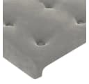 vidaXL Bett Kopfteil Hellgrau Samt Höhenverstellbar Bild 4