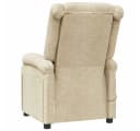 vidaXL Massagesessel Creme Stoff mit Liegefunktion und Massage Bild 5