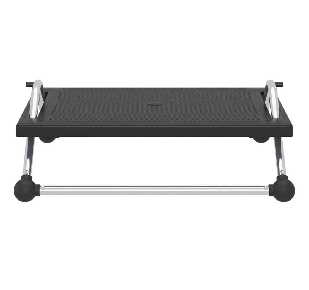 vidaXL Fußstütze Schwarz Ergonomisch Höhenverstellbar - Bild 4