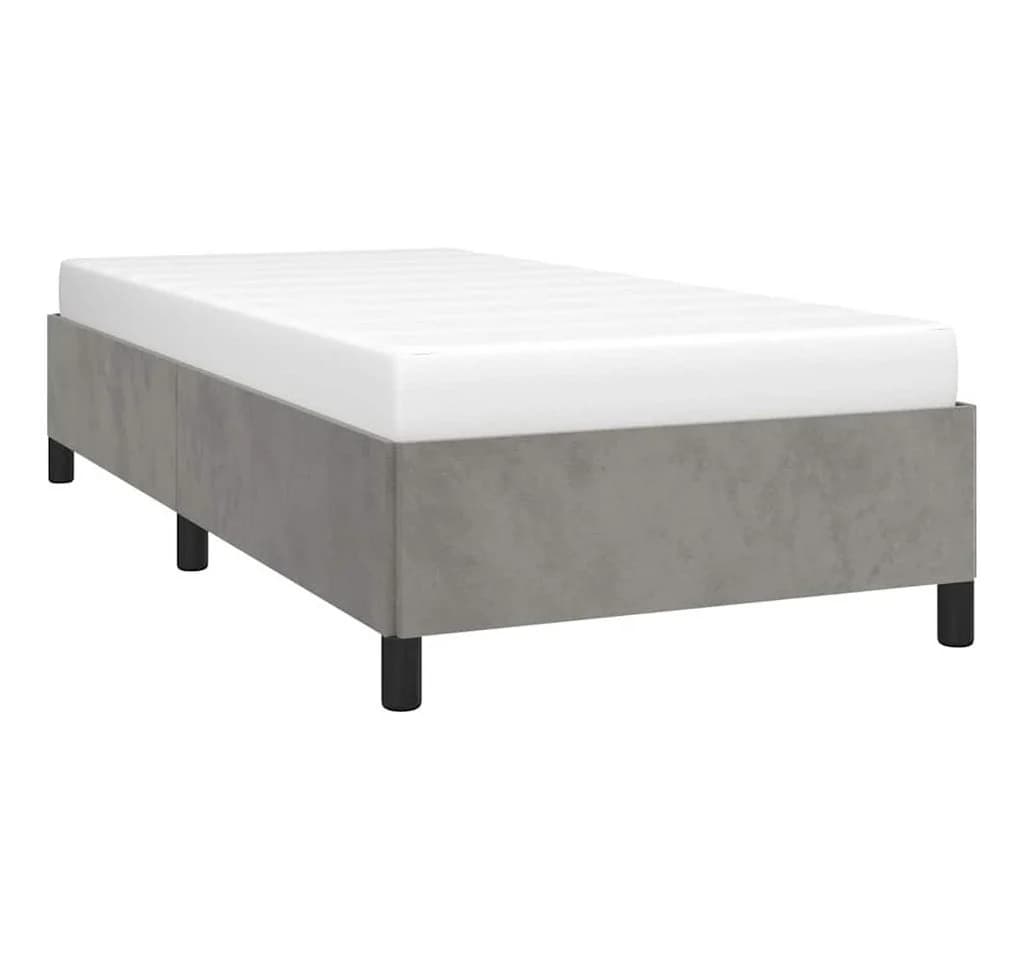 vidaXL Bettgestell Hellgrau Samt Twin XL - Bild 2