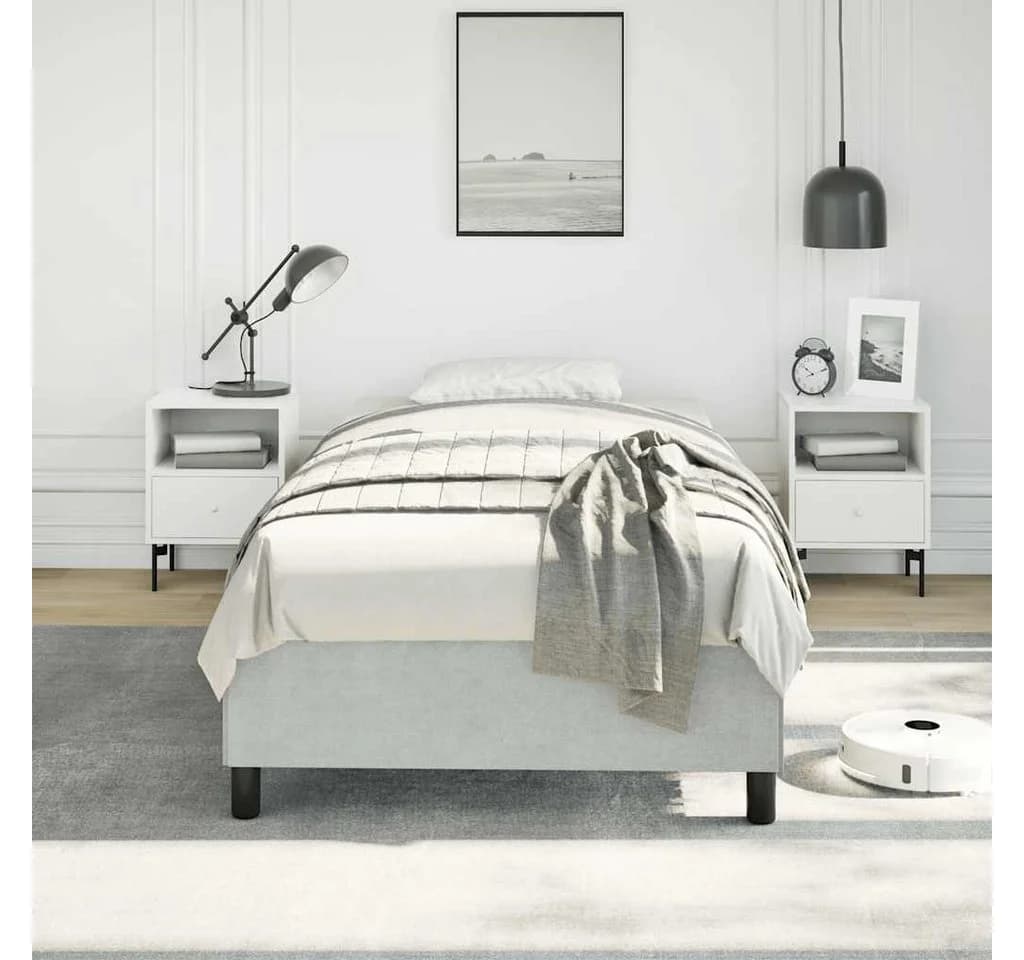vidaXL Bettgestell Hellgrau Samt Twin XL - Bild 3