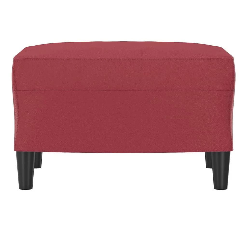 vidaXL Polsterhocker Weinrot Kunstleder Fußhocker - Bild 3