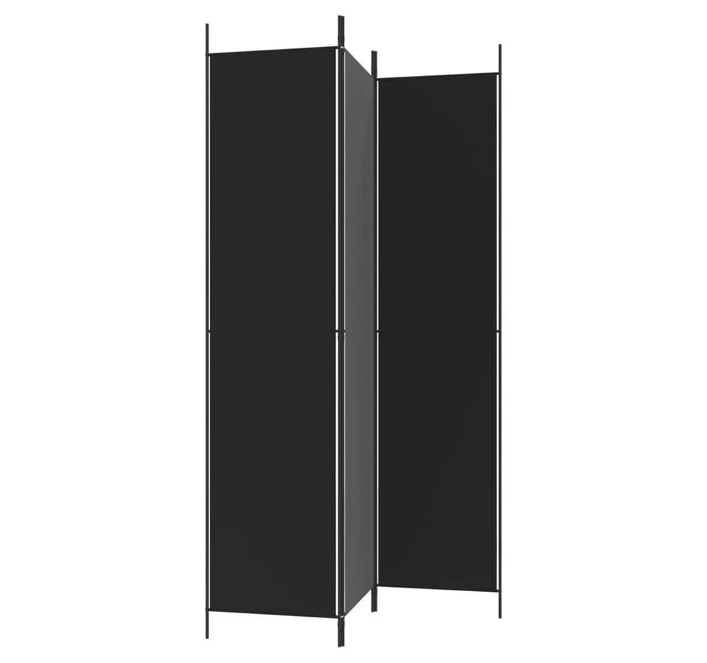 vidaXL Paravent 3-teilig Schwarz Stoff Raumteiler - Bild 5