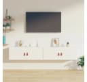 vidaXL Wandschrank 2-tlg. Weiß Massivholz Kiefer Bild 1