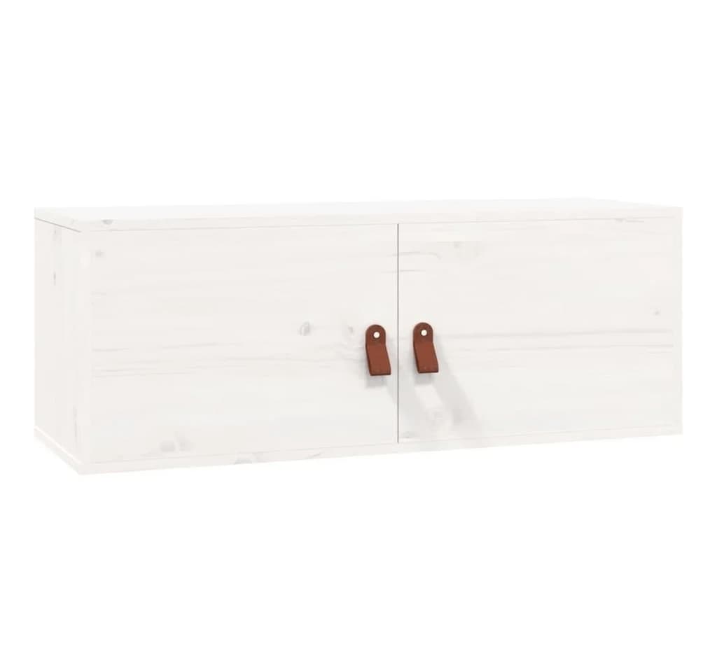 vidaXL Wandschrank 2-tlg. Weiß Massivholz Kiefer - Bild 4