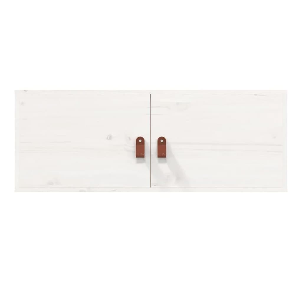 vidaXL Wandschrank 2-tlg. Weiß Massivholz Kiefer - Bild 5
