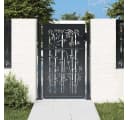 vidaXL Gartentor Anthrazit 100x150 cm Stahl Bambus-Design Bild 1