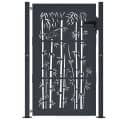 vidaXL Gartentor Anthrazit 100x150 cm Stahl Bambus-Design Bild 3