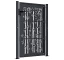 vidaXL Gartentor Anthrazit 100x150 cm Stahl Bambus-Design Bild 4