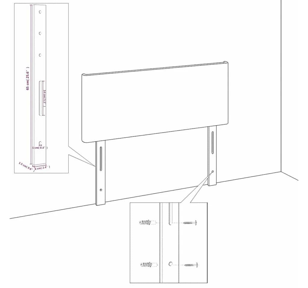 vidaXL Bett Kopfteil Weiß Kunstleder Höhenverstellbar - Bild 5