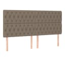 vidaXL Bett Kopfteil Taupe Stoff Bild 2
