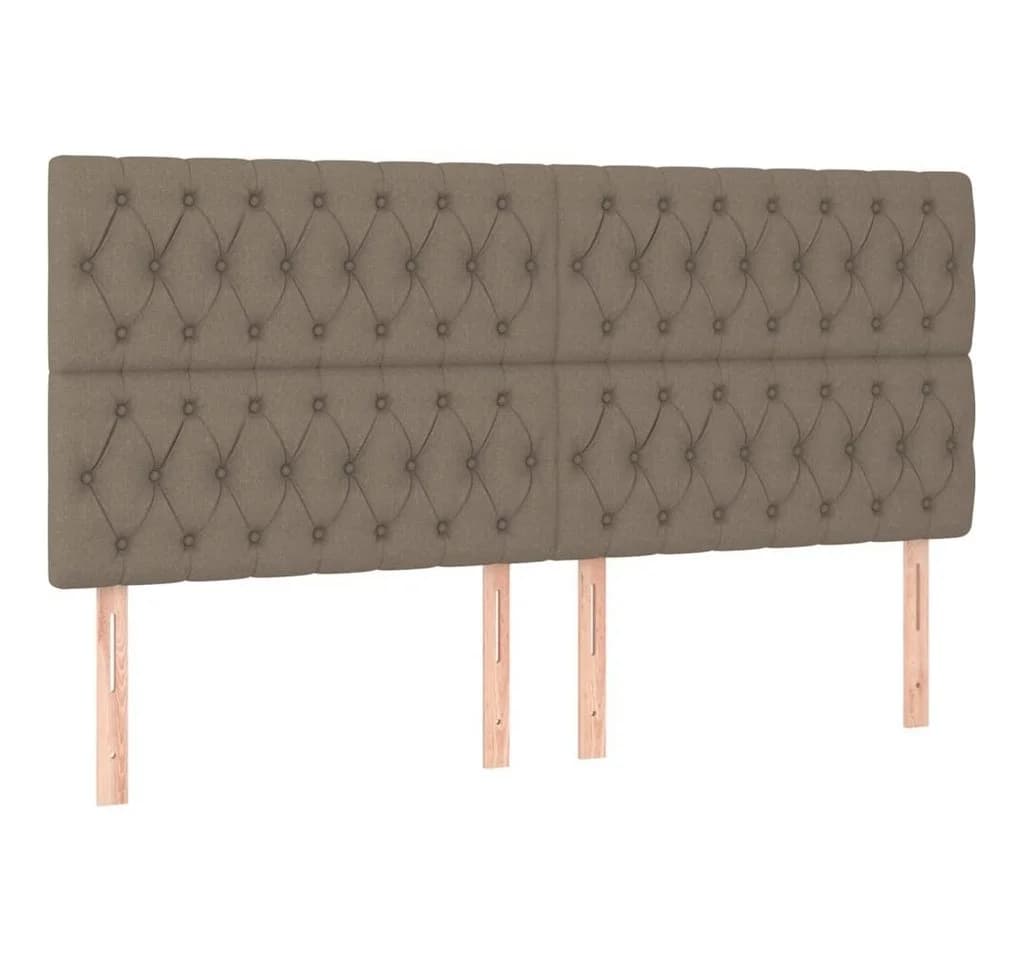 vidaXL Bett Kopfteil Taupe Stoff - Bild 2