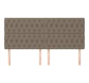 vidaXL Bett Kopfteil Taupe Stoff Bild 3